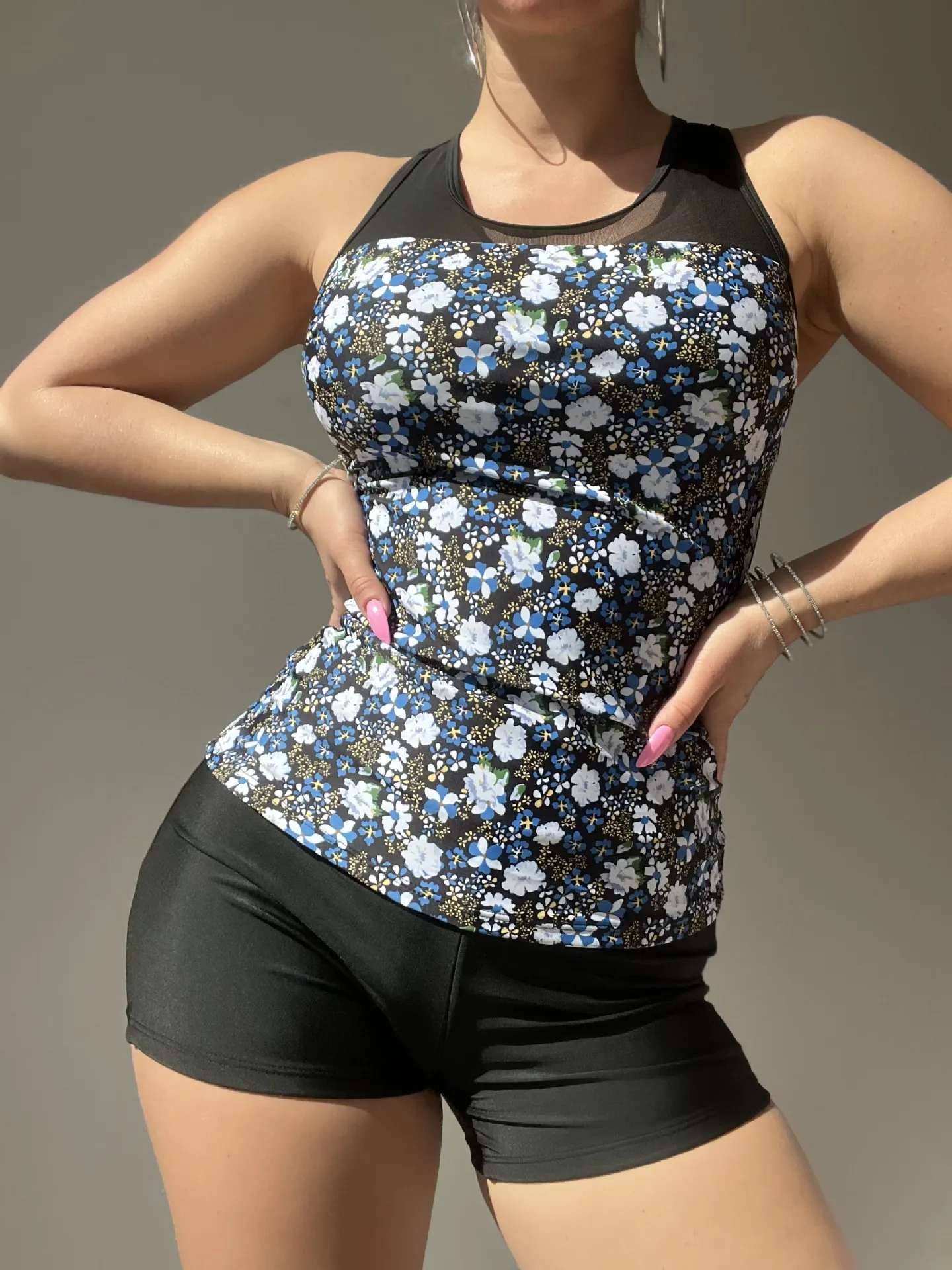 Women's Ditsy Floral 2 Pieces Set Tankinis Swimwear display picture 8