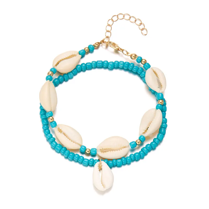 Marine Style Beach Pastoral Shell Plastic Shell Beaded Women's Anklet display picture 10