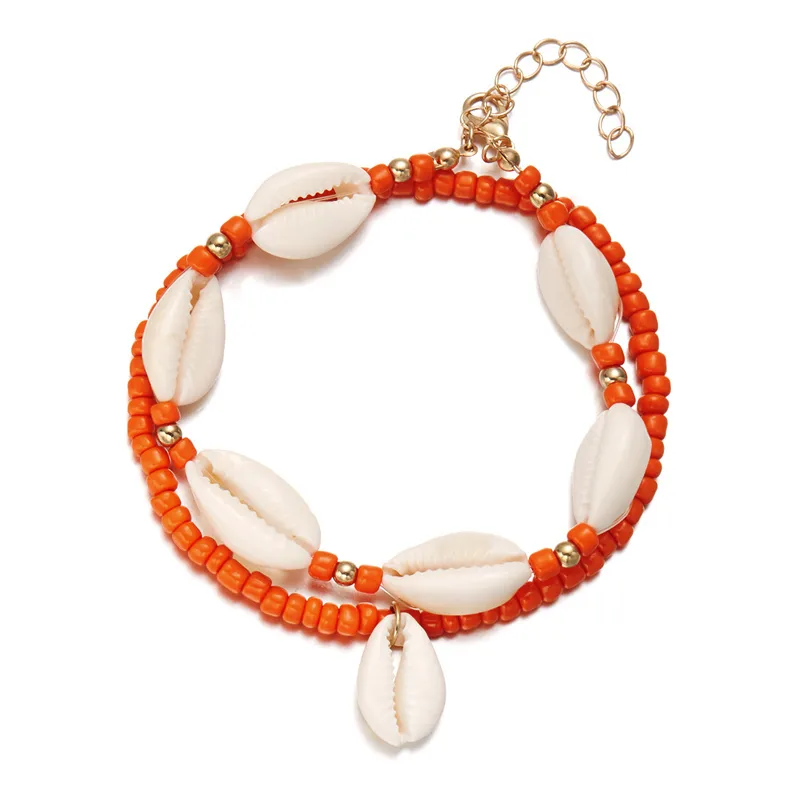 Marine Style Beach Pastoral Shell Plastic Shell Beaded Women's Anklet display picture 15