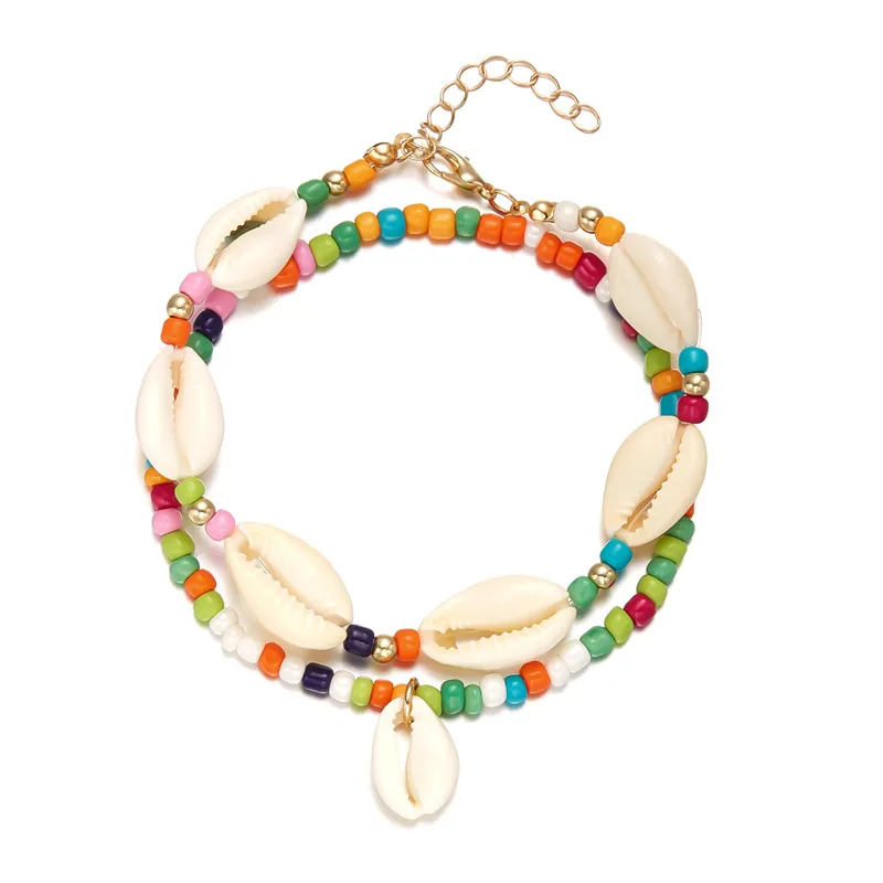 Marine Style Beach Pastoral Shell Plastic Shell Beaded Women's Anklet display picture 18