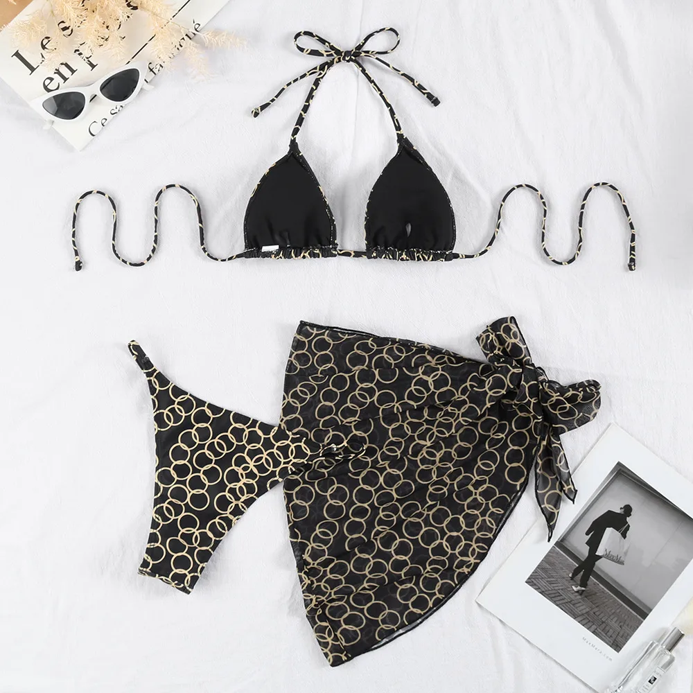 Women's Multicolor 3 Pieces Set Bikinis Swimwear display picture 15