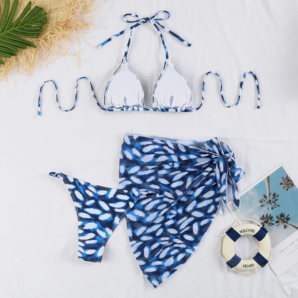 Women's Multicolor 3 Pieces Set Bikinis Swimwear display picture 20