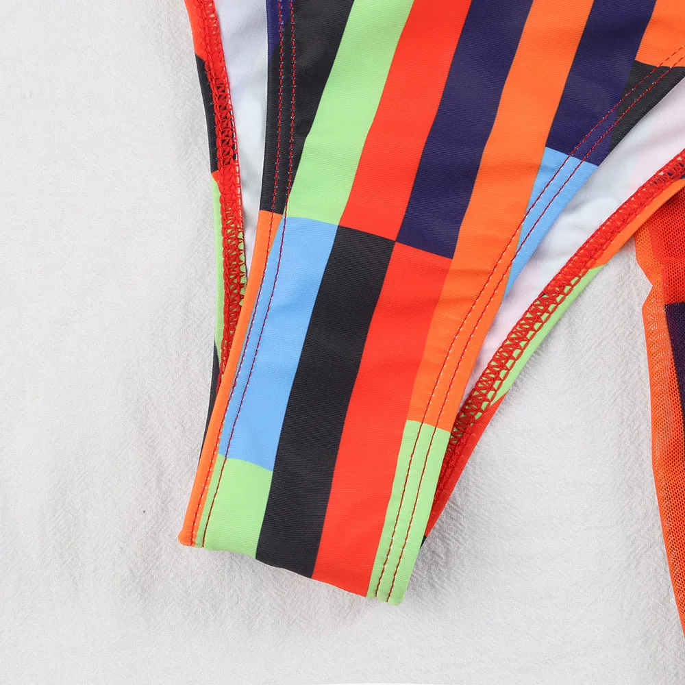 Women's Multicolor 3 Pieces Set Bikinis Swimwear display picture 23