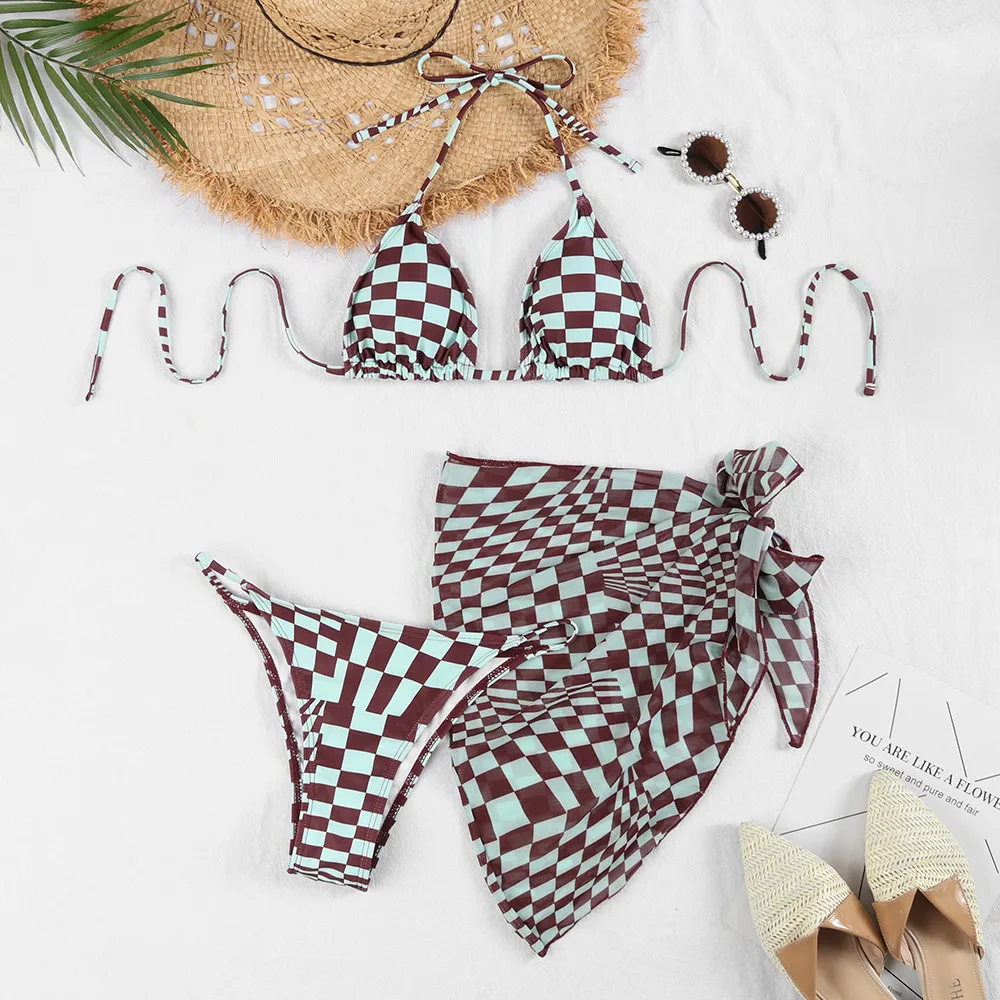 Women's Multicolor 3 Pieces Set Bikinis Swimwear display picture 27