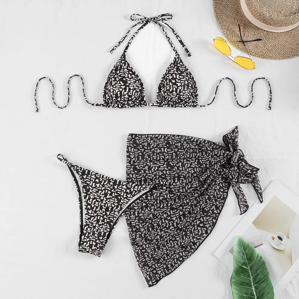Women's Multicolor 3 Pieces Set Bikinis Swimwear display picture 32
