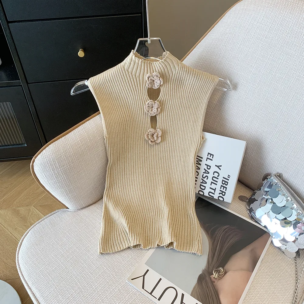 Women's Vest Tank Tops Hollow Out Casual Solid Color display picture 2