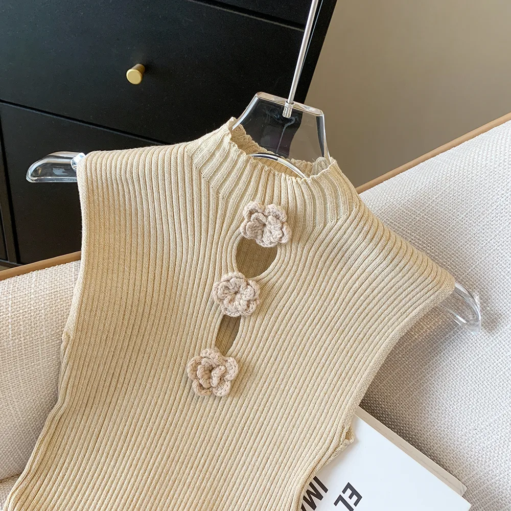 Women's Vest Tank Tops Hollow Out Casual Solid Color display picture 3