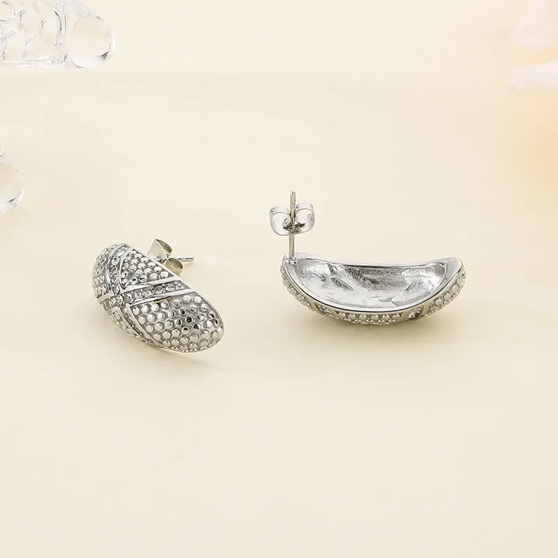 1 Pair Simple Style Solid Color Plating 304 Stainless Steel 18K Gold Plated Ear Studs display picture 2