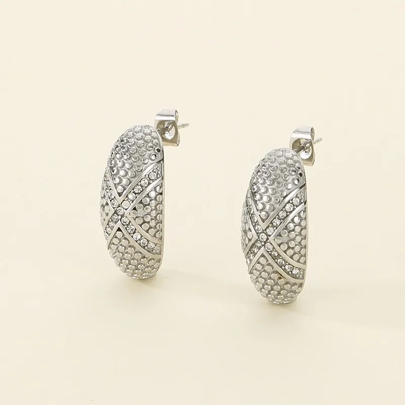 1 Pair Simple Style Solid Color Plating 304 Stainless Steel 18K Gold Plated Ear Studs display picture 6