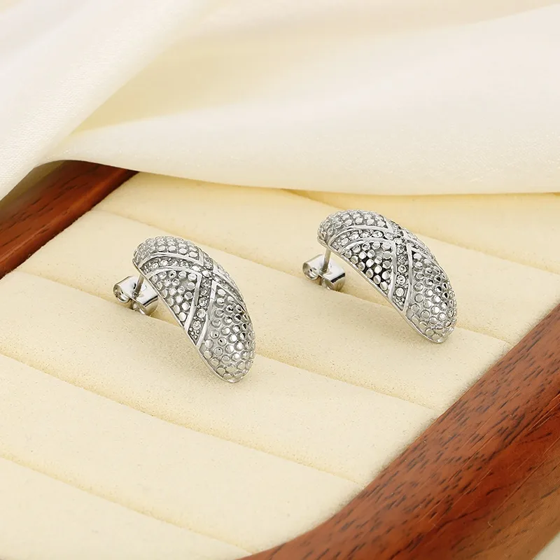 1 Pair Simple Style Solid Color Plating 304 Stainless Steel 18K Gold Plated Ear Studs display picture 9