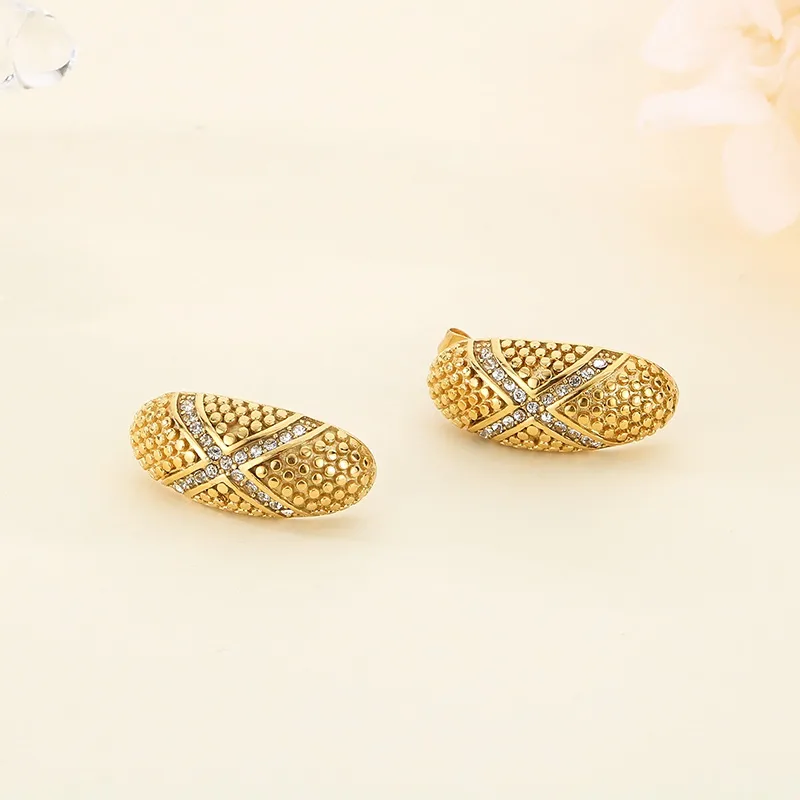 1 Pair Simple Style Solid Color Plating 304 Stainless Steel 18K Gold Plated Ear Studs display picture 7
