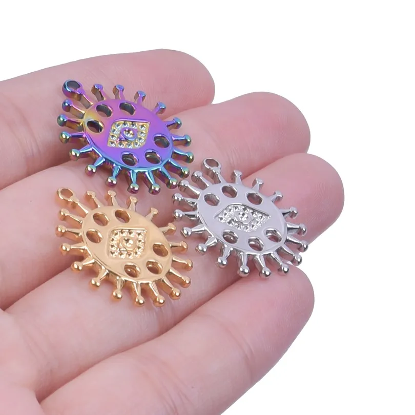 1 Piece 304 Stainless Steel Sun Eye Pendant display picture 2