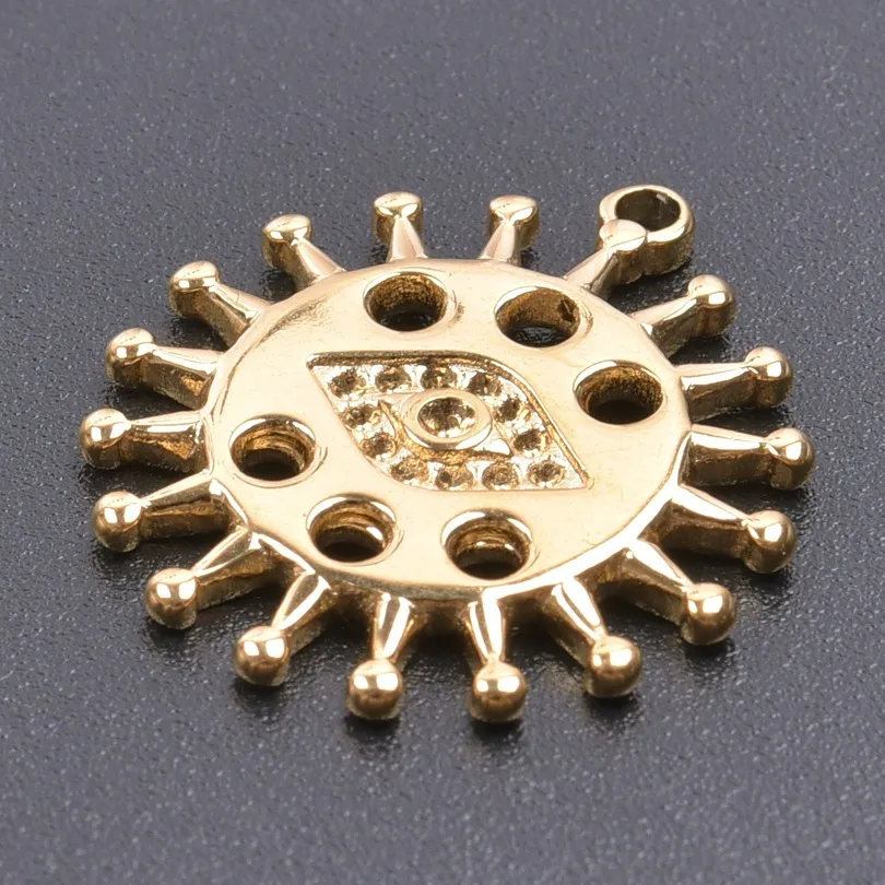 1 Piece 304 Stainless Steel Sun Eye Pendant display picture 9
