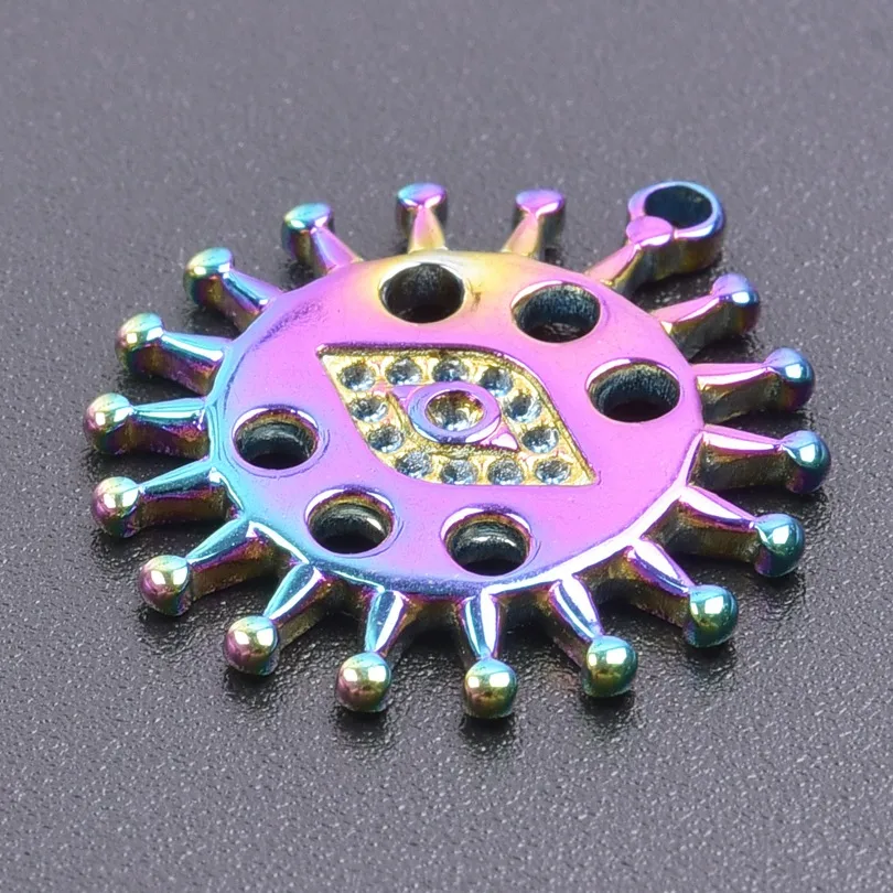 1 Piece 304 Stainless Steel Sun Eye Pendant display picture 12