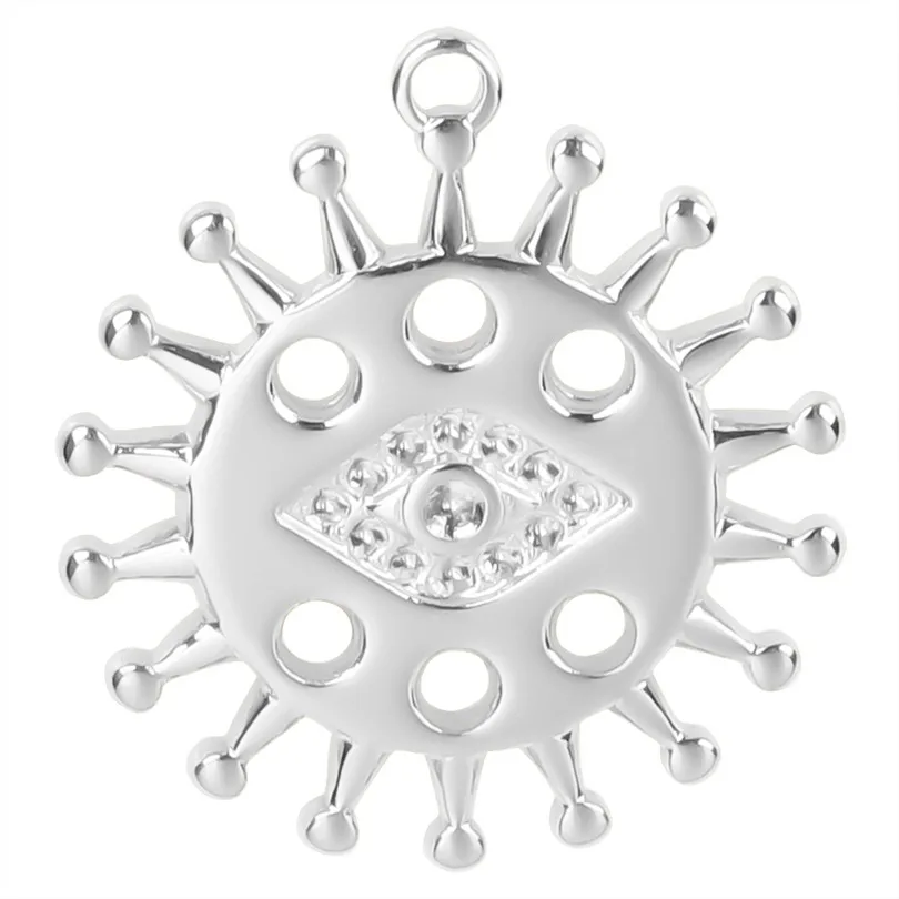 1 Piece 304 Stainless Steel Sun Eye Pendant display picture 13