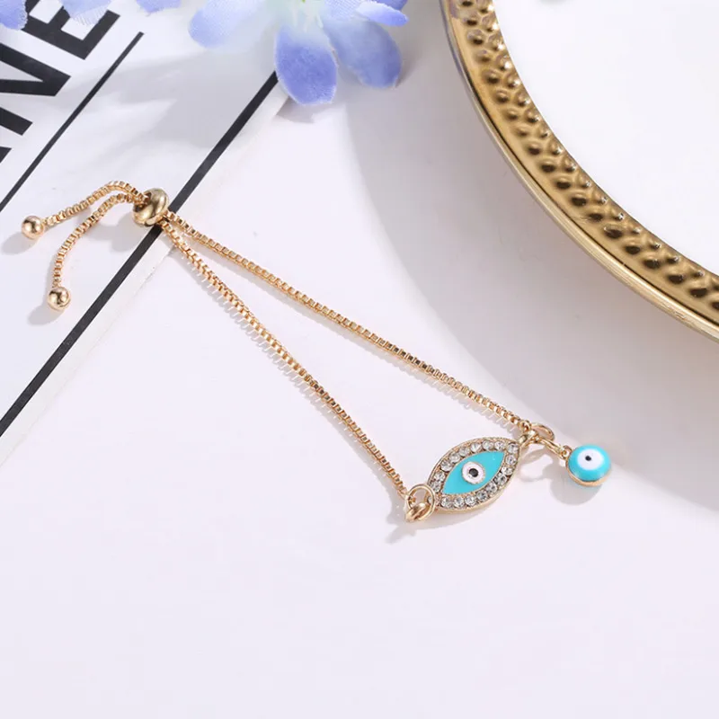 Retro Punk Ethnic Style Eye Rhinestones Alloy Wholesale Bracelets display picture 3