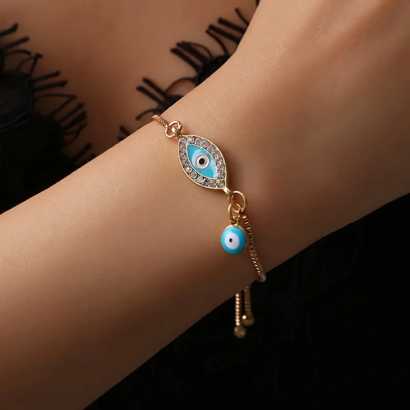 Retro Punk Ethnic Style Eye Rhinestones Alloy Wholesale Bracelets display picture 2