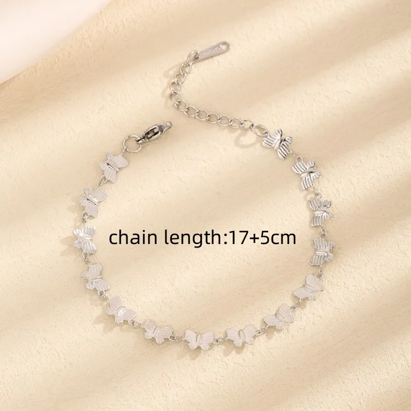 Sweet Simple Style Butterfly 304 Stainless Steel 18K Gold Plated Bracelets In Bulk display picture 5