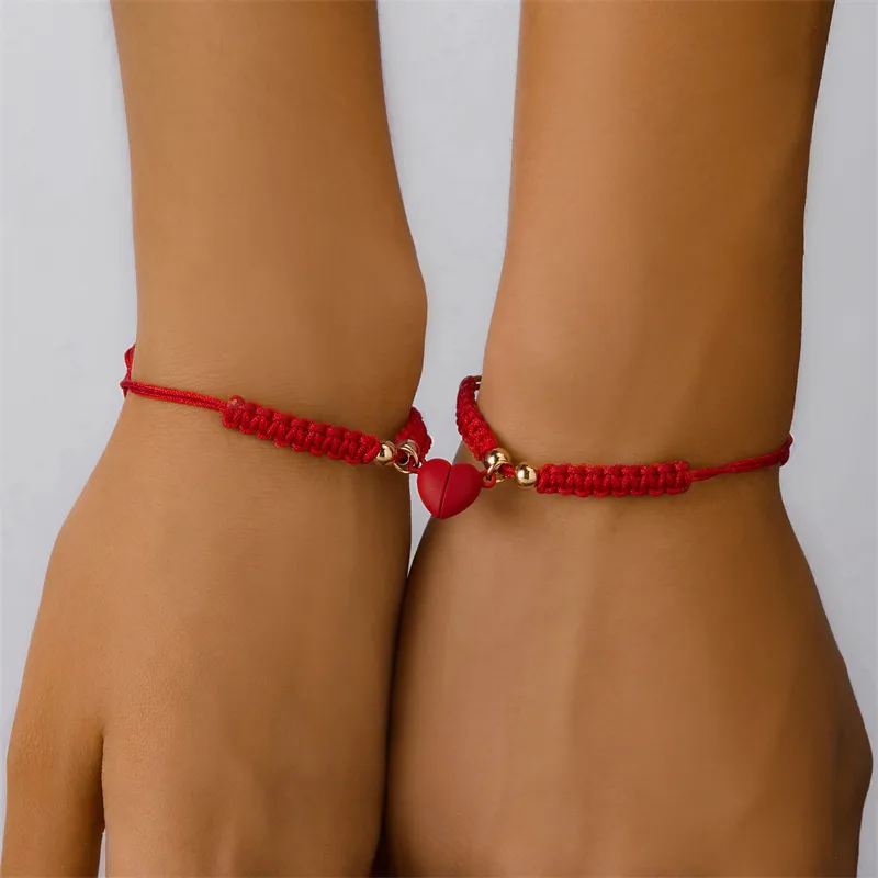 Casual Simple Style Classic Style Heart Shape Alloy Rope Wholesale Bracelets display picture 1