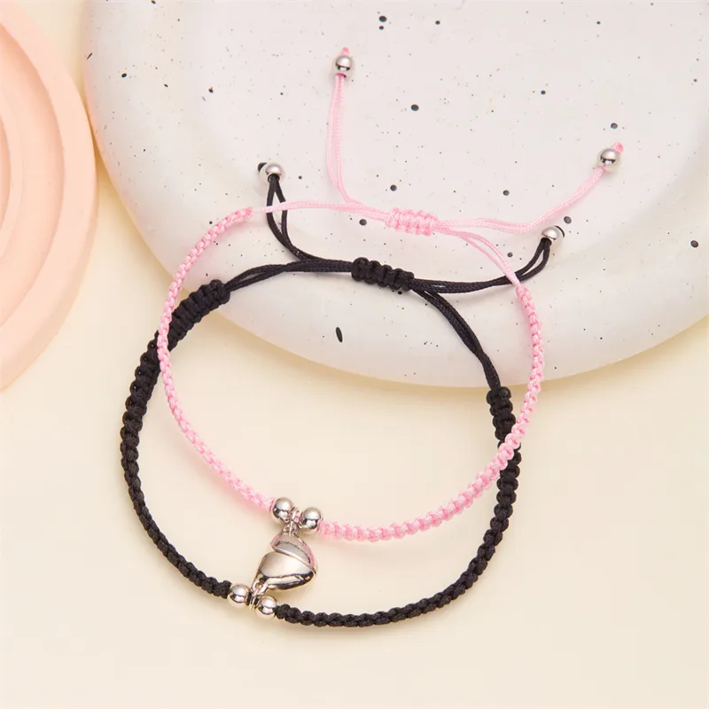 Casual Simple Style Classic Style Heart Shape Alloy Rope Wholesale Bracelets display picture 5