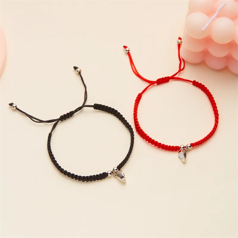 Casual Simple Style Classic Style Heart Shape Alloy Rope Wholesale Bracelets display picture 6
