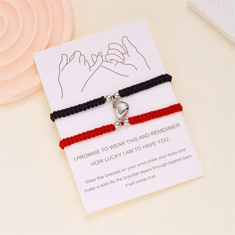 Casual Simple Style Classic Style Heart Shape Alloy Rope Wholesale Bracelets display picture 7