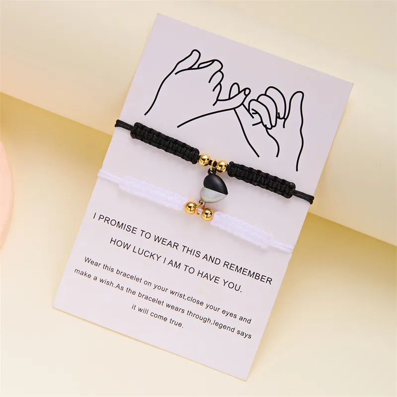 Casual Simple Style Classic Style Heart Shape Alloy Rope Wholesale Bracelets display picture 8