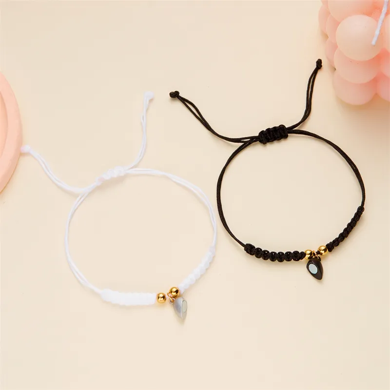 Casual Simple Style Classic Style Heart Shape Alloy Rope Wholesale Bracelets display picture 9