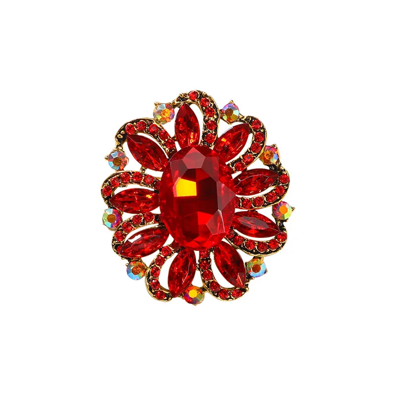 IG Style Simple Style Shiny Flower Alloy Inlay Rhinestones Zircon Women's Brooches display picture 14