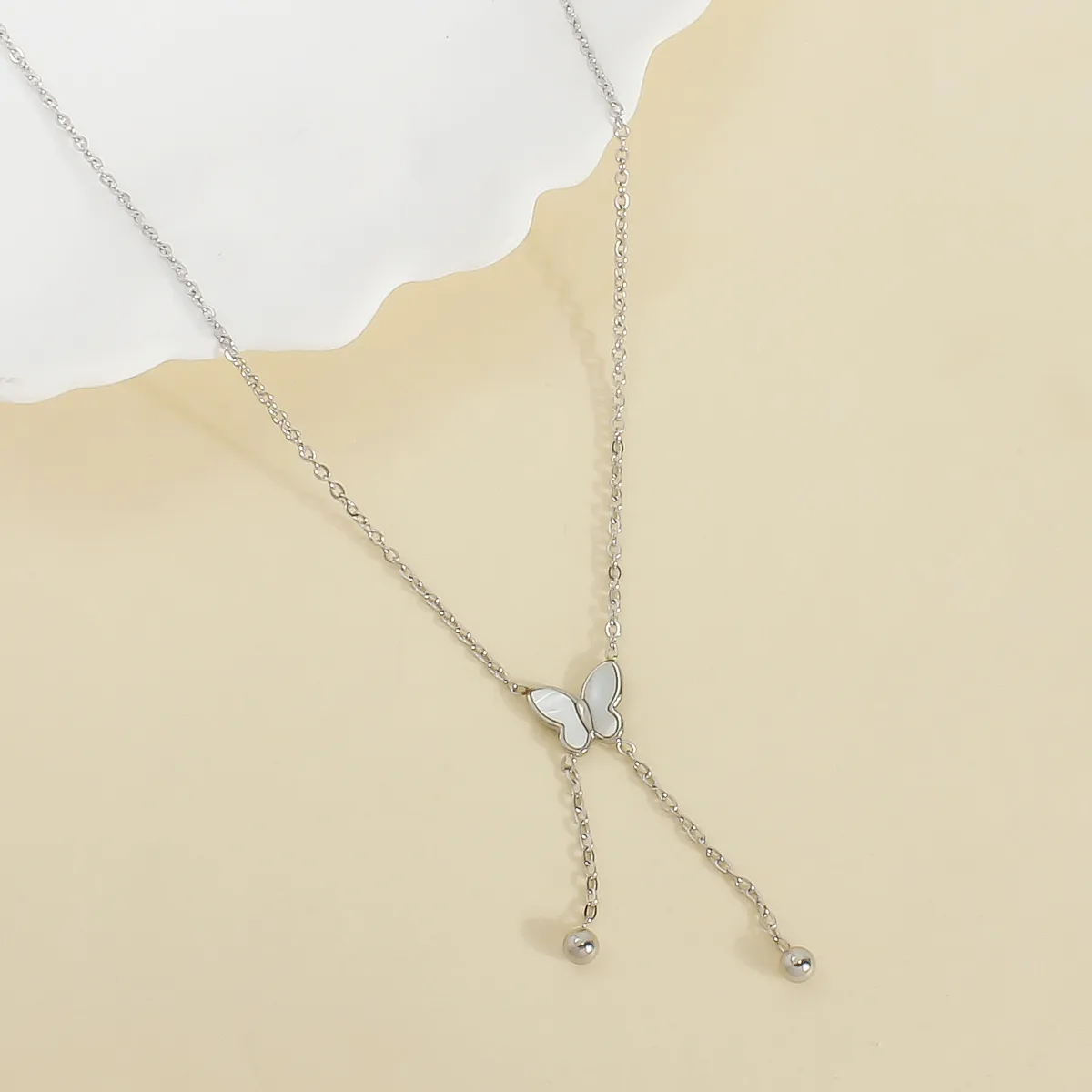 Wholesale Jewelry Elegant Butterfly 304 Stainless Steel Pendant Necklace display picture 2