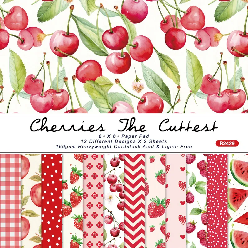 DIY Album Clipbook Journal Material Paper Card Making Background Paper 6-Inch Single-Sided Pattern Sticker R2429 display picture 2