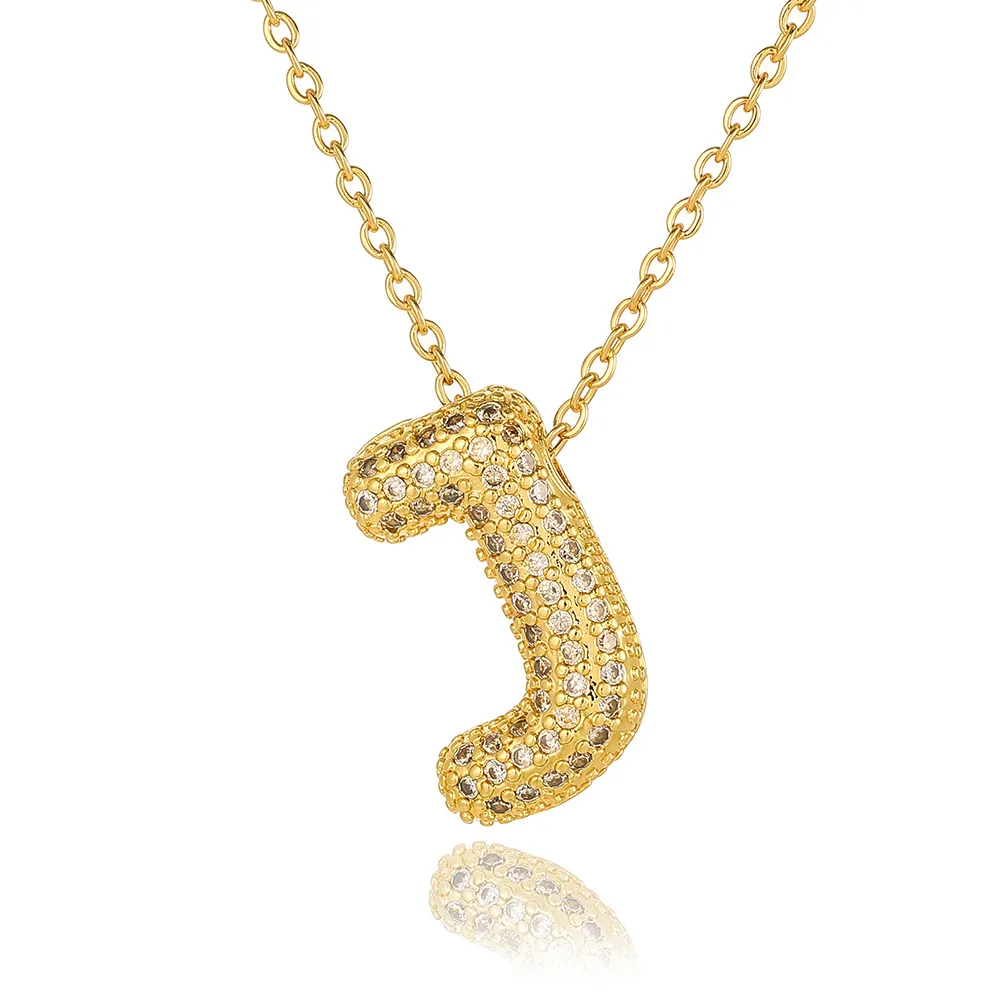 Wholesale Casual Simple Style Letter Copper Plating Inlay Zircon Pendant Necklace display picture 16