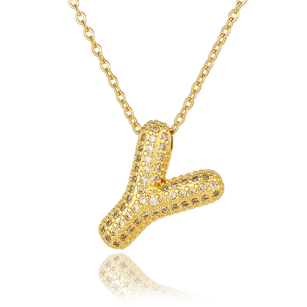 Wholesale Casual Simple Style Letter Copper Plating Inlay Zircon Pendant Necklace display picture 31