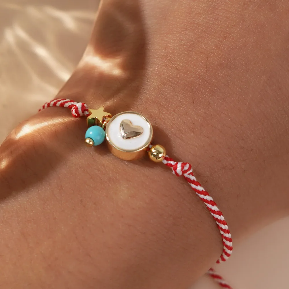 Simple Style Commute Star Heart Shape Cord Copper Wholesale Drawstring Bracelets display picture 2