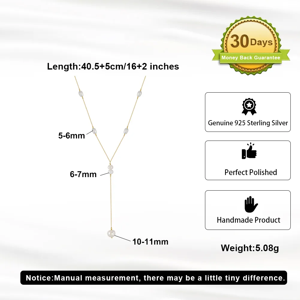 Sterling Silver 14K Gold Plated White Gold Plated Beach Sweet Simple Style Plating Solid Color Long Necklace display picture 7