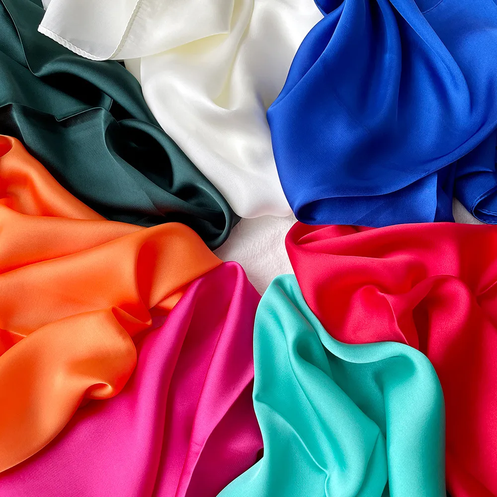 Women's Solid Color Solid Color Satin Polyester Silk Scarf display picture 3