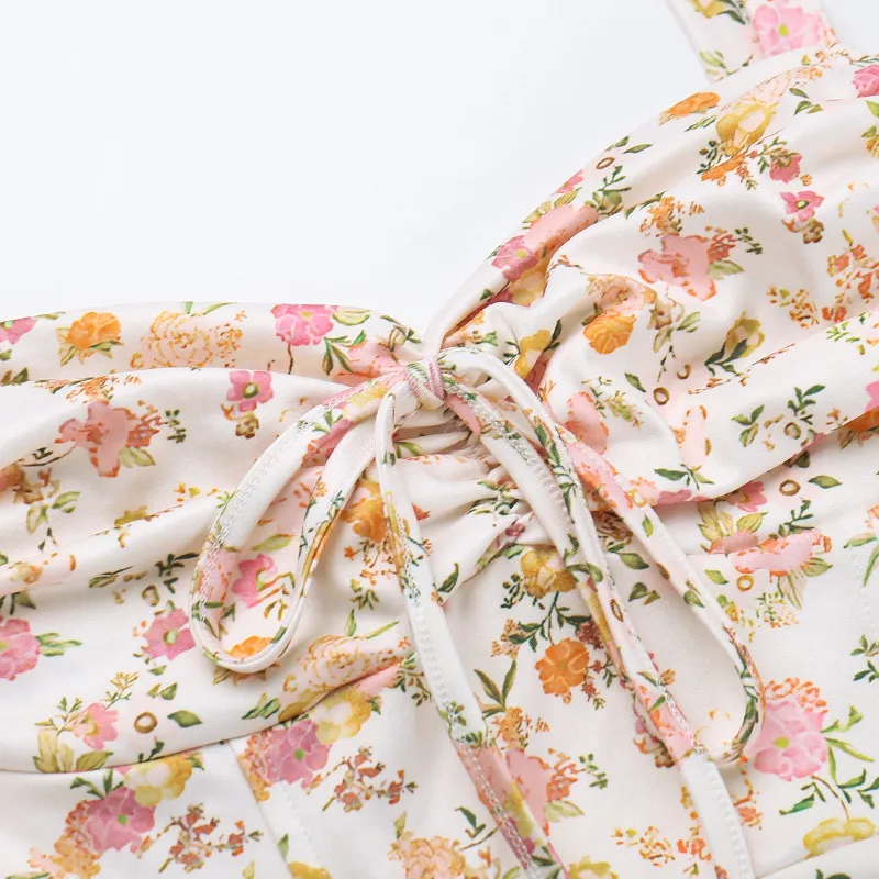 Women's Strap Dress Vacation Strap Printing Sleeveless Ditsy Floral Maxi Long Dress Holiday Beach display picture 19