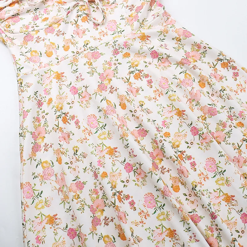 Women's Strap Dress Vacation Strap Printing Sleeveless Ditsy Floral Maxi Long Dress Holiday Beach display picture 20