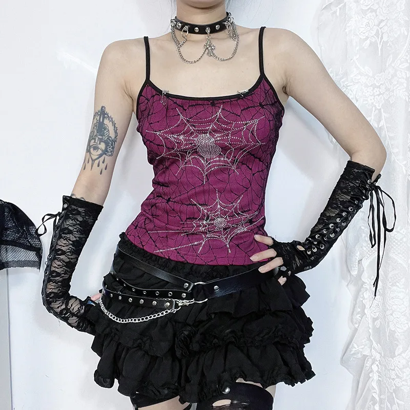 Women's Camisole Tank Tops Printing Sexy Spider Web display picture 4