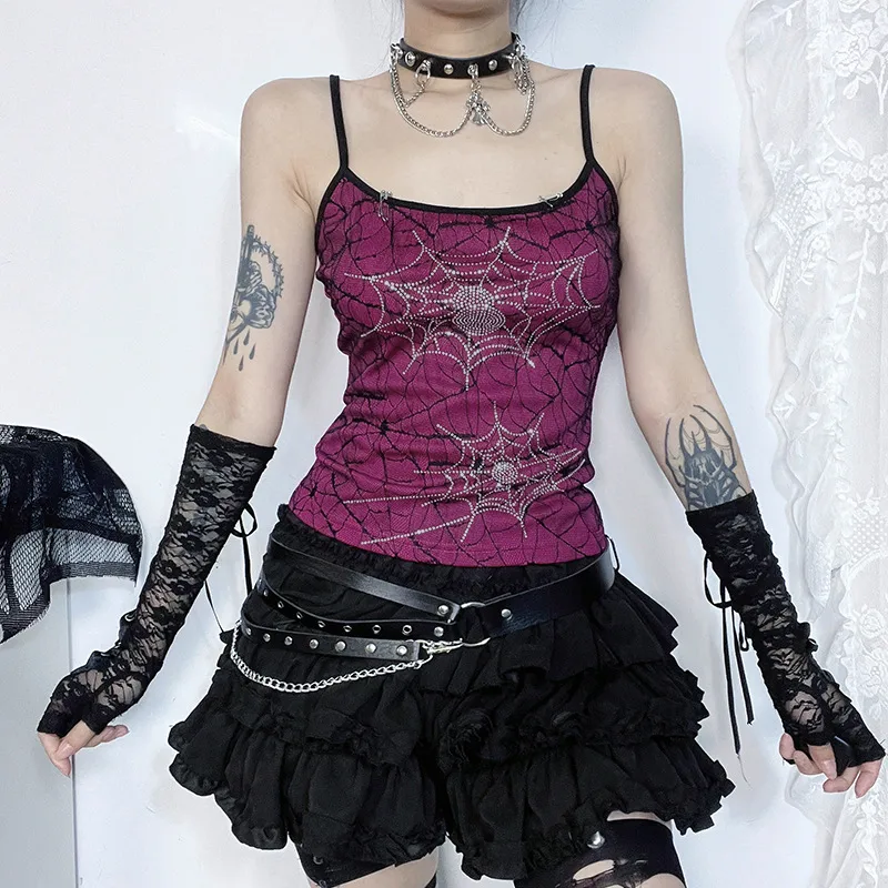 Women's Camisole Tank Tops Printing Sexy Spider Web display picture 5