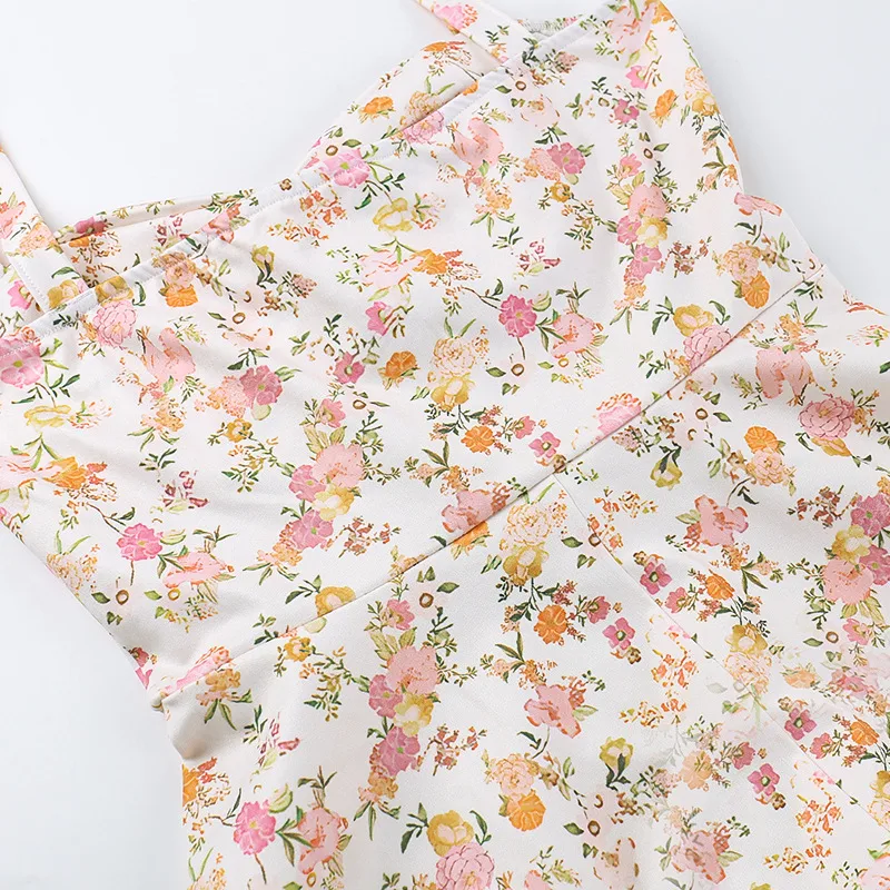 Women's Strap Dress Vacation Strap Printing Sleeveless Ditsy Floral Maxi Long Dress Holiday Beach display picture 24