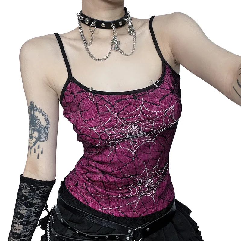 Women's Camisole Tank Tops Printing Sexy Spider Web display picture 8