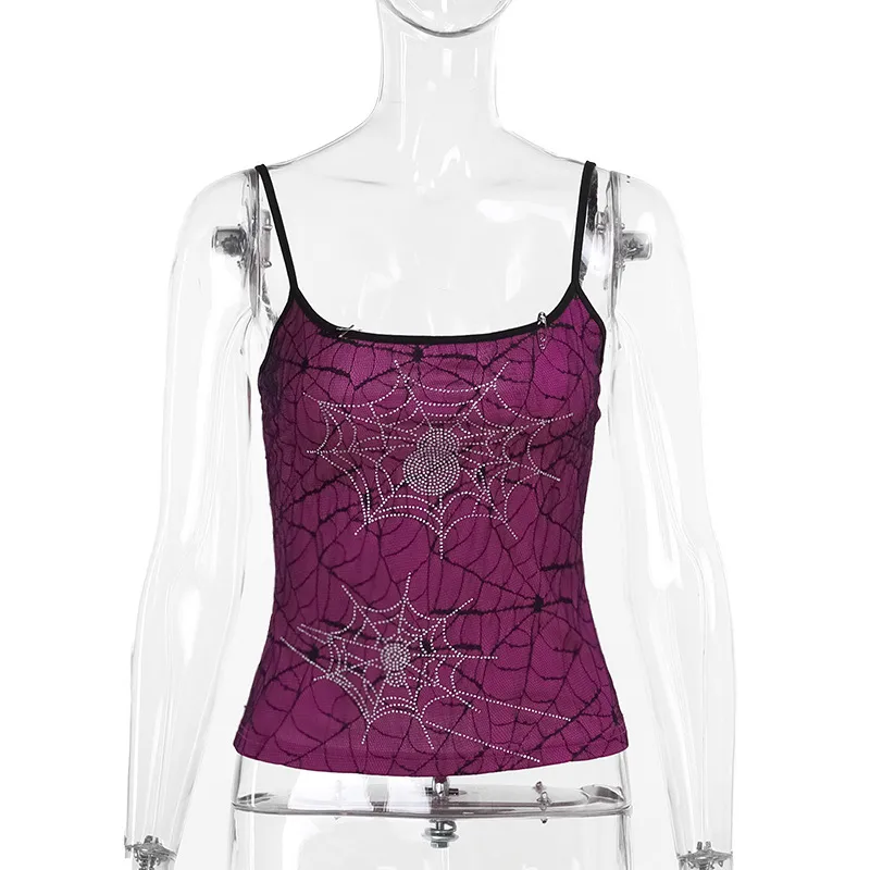 Women's Camisole Tank Tops Printing Sexy Spider Web display picture 9