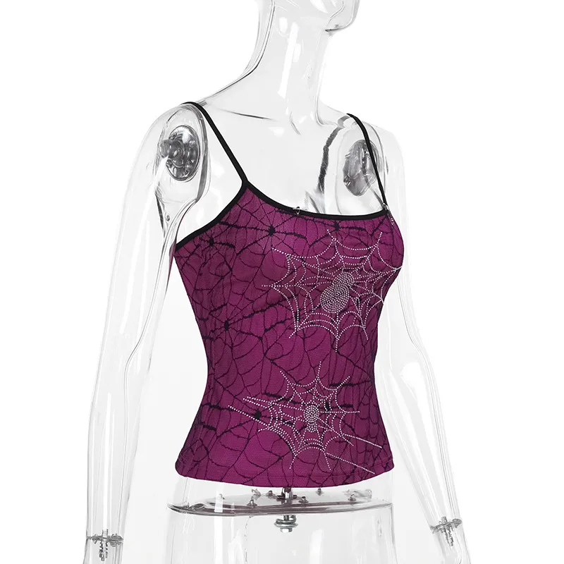 Women's Camisole Tank Tops Printing Sexy Spider Web display picture 10