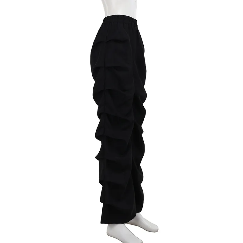 Women's Holiday Party Date Streetwear Solid Color Full Length Pocket Casual Pants Cargo Pants display picture 10