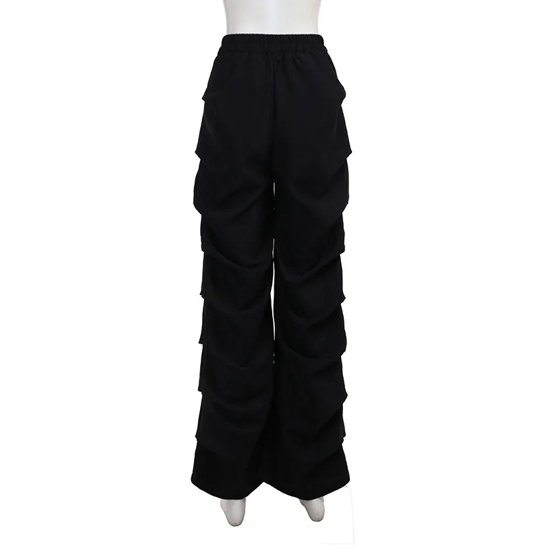 Women's Holiday Party Date Streetwear Solid Color Full Length Pocket Casual Pants Cargo Pants display picture 11