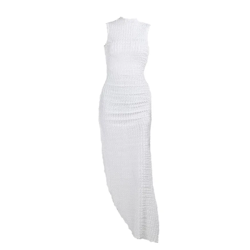 Women's Sheath Dress Sexy Round Neck Sleeveless Solid Color Maxi Long Dress Holiday Banquet Date display picture 28