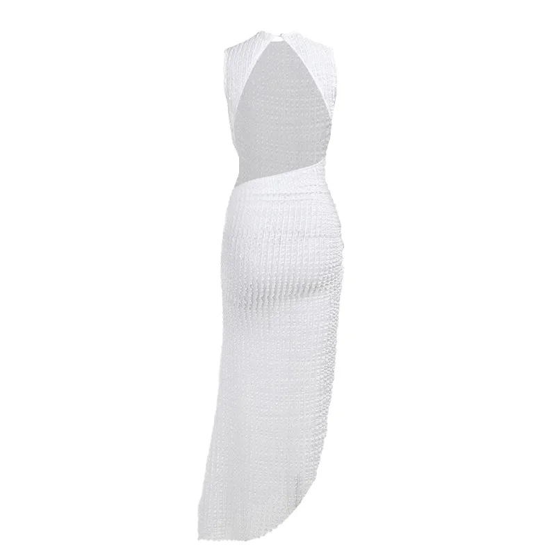 Women's Sheath Dress Sexy Round Neck Sleeveless Solid Color Maxi Long Dress Holiday Banquet Date display picture 29
