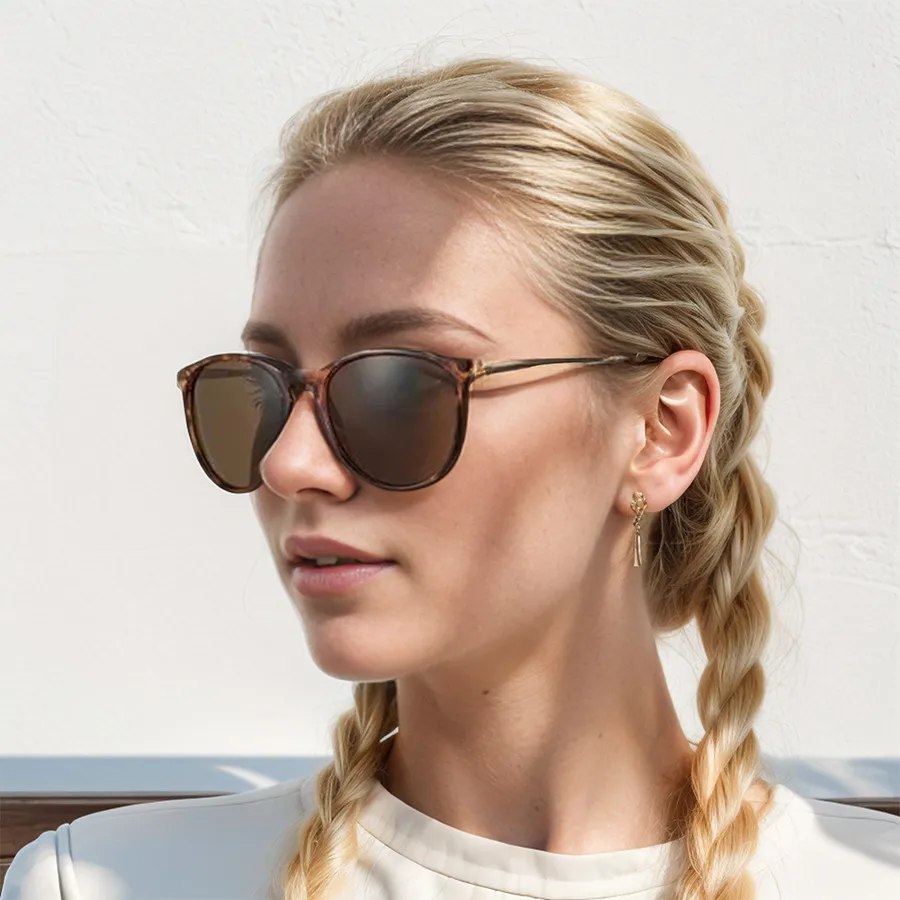 Retro Streetwear Commute Solid Color Pc Oval Frame Full Frame Women's Sunglasses display picture 1