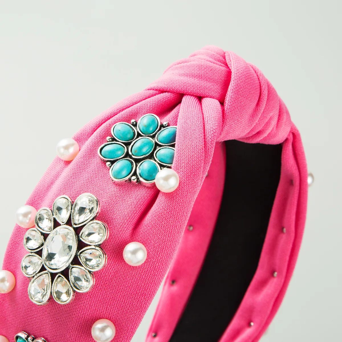Women's Vacation Modern Style Classic Style Color Block Alloy Glass Inlay Rhinestones Glass Hair Band display picture 4